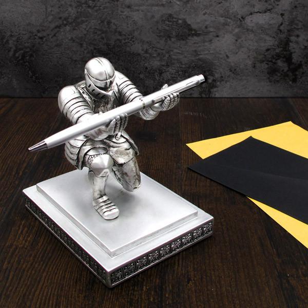 Unique Executive Knight Pen Holder / Stand (Crusade Silver) - 24x7 eMall