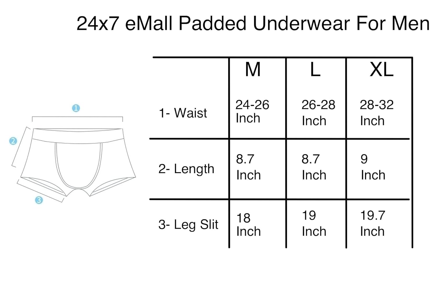 Men Padded Underwear Briefs Boxers Underpants Men Butt Booster Hip Enhancer  Butt Lifter Body Shaper Shapewear for mens (L - 26-28 Inch Waist) - 24x7  eMall