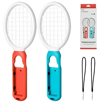 24x7-eMall-2-Pcs-Tennis-Racket-for-Nintendo-Switch-Joy-Con-Controller-Twin-Pack-Tennis-Racket-for-Nintendo-Switch-B07HV896HH