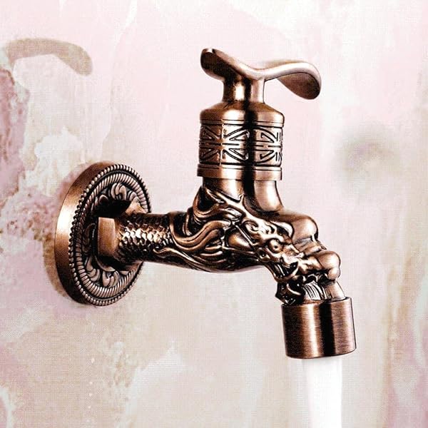 24x7-eMall-Bib-Cock-Antique-Design-4-inch-wash-Basin-Faucet-Bathroom-Single-Cold-tap-Carved-Pattern-Vintage-Finish-Wall-B0C1T15NHL
