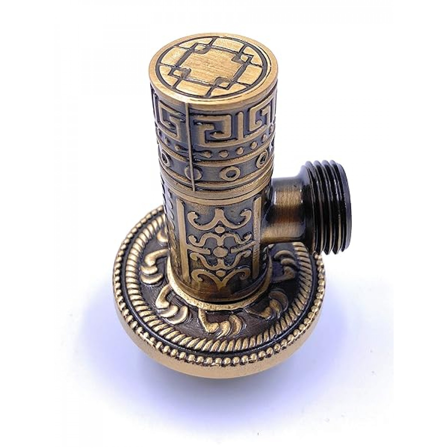 24x7-eMall-Brass-Antique-Angular-Stop-Valve-Stop-Cock-Angle-Valve-for-Bathroom-Kitchen-with-Flange-Brass-B08MFMP7G5
