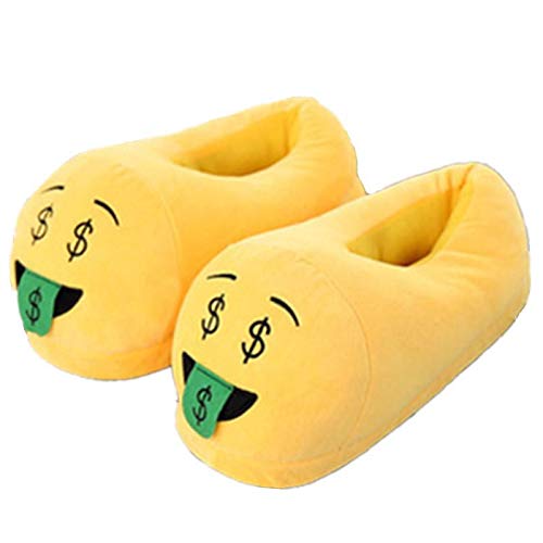 24x7-eMall-Emoji-Plush-Shoes-Free-Size-Back-Closed-Indoor-Slipper-Funny-Soft-Plush-for-Adults-Kids-Teens-Bedroom-Smiley-B07HD861CV