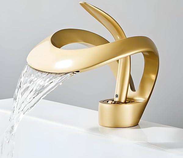 Aquakart-Brass-Single-Lever-Basin-Mixer-Gold-Golden-Vessel-Mounted-Designer-Waterfall-Flow-Tap-Faucet-for-Bathroom-Toile-B0DNBCZRMK